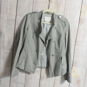 Banana Republic Green Grey Military Pea Coat